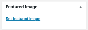 Upload featured image to WordPress blog post